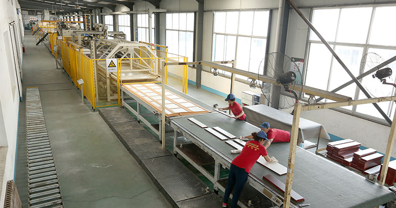 Plastic suction door production line